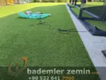 20mm Sarartılmış Yeşil Çim Halı - Havuz Kenarı Çim Halı - Görsel 12
