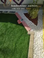 30mm Sarartılmış Yeşil Çim Halı - Yüksek Kaliteli Suni Çim Halı - Görsel 7