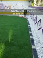 30mm Sarartılmış Yeşil Çim Halı - Yüksek Kaliteli Suni Çim Halı - Görsel 15