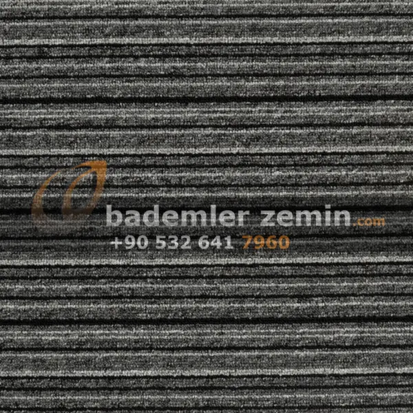 Açık Çizgili Füme Rulo Karo Halı