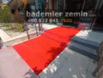 7mm Kırmızı Çim Halı - Balkon Çim Halı - Görsel 5