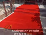 7mm Kırmızı Çim Halı - Balkon Çim Halı - Görsel 3
