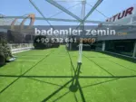 25mm Ultra Yeşil Çim Halı - Yıkanabilir Çim Halı - Görsel 8