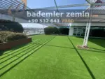 25mm Ultra Yeşil Çim Halı - Yıkanabilir Çim Halı - Görsel 17