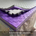 Gri - Mor Tatami Minder