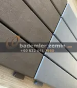 Kahverengi Plastik Deck 30x30cm  - Ahşap Desen Yer Karo - Görsel 3