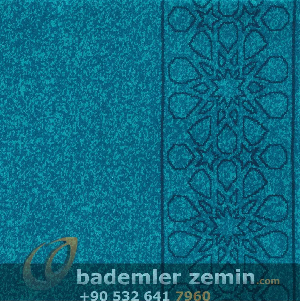 Almond Turkuaz Yün Cami Halısı